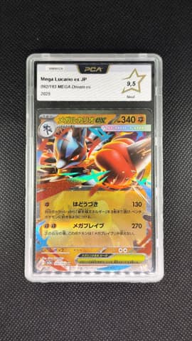 Carte Pokémon JAP Méga-Lucario ex PCA 9.5 092/193 MEGA Dream ex (M2a) gradée