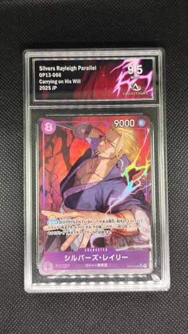 Carte One Piece JAP Silvers Rayleigh COLLECTAURA 9.5 OP13-066 gradée