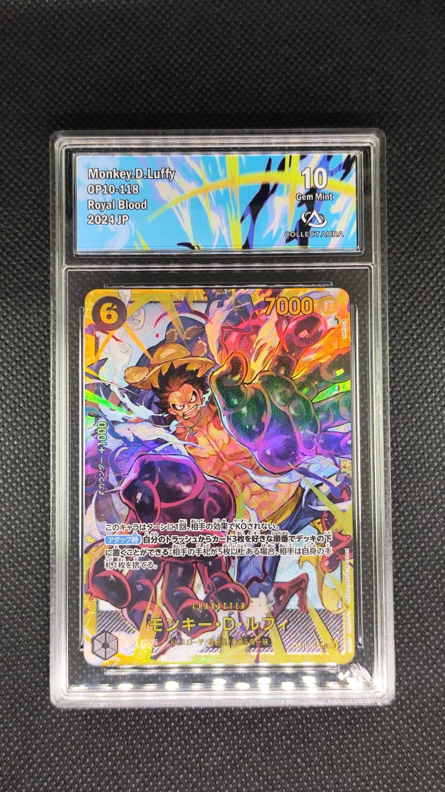 Carte One Piece JAP モンキー・D・ルフィ Monkey.D.Luffy COLLECTAURA 10 OP10-118 gradée