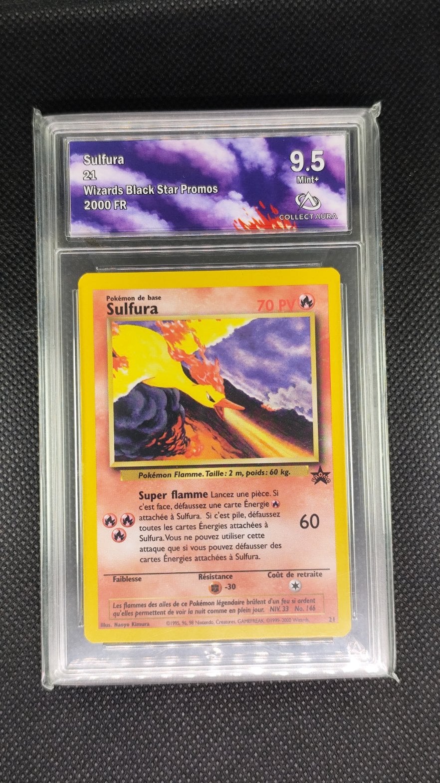Carte Pokémon FR Sulfura Moltres COLLECTAURA 9.5 21 Wizards Black Star Promos